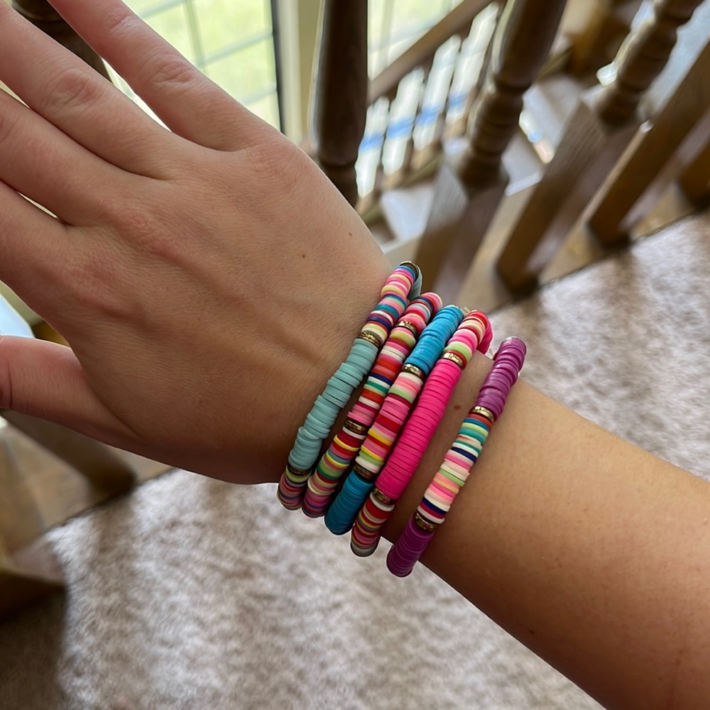 Rainbow Heishi Bracelet Set